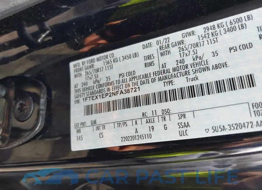 1FTEX1EP2NFA38721# 9