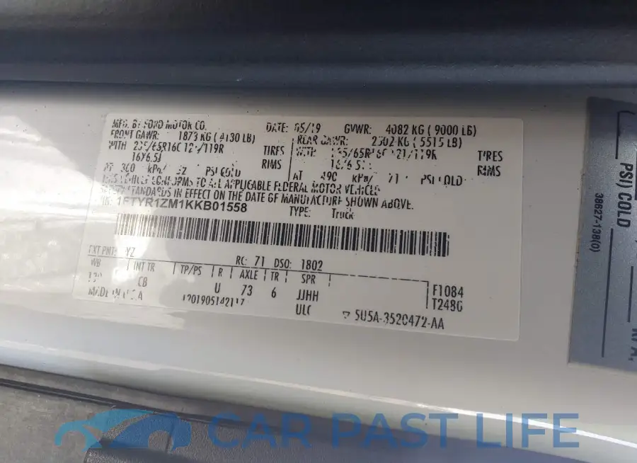 1FTYR1ZM1KKB01558# 9