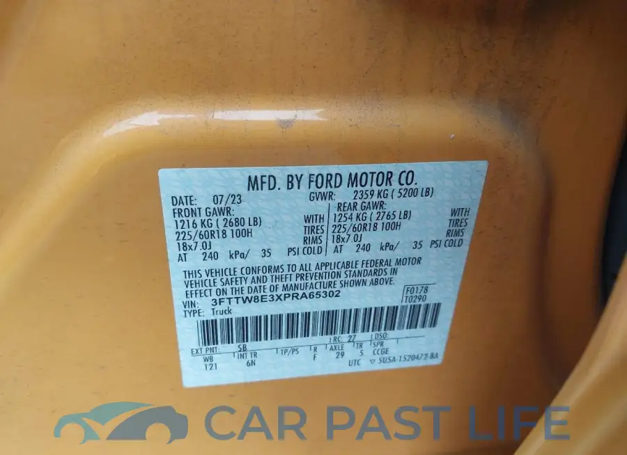3FTTW8E3XPRA65302# 9