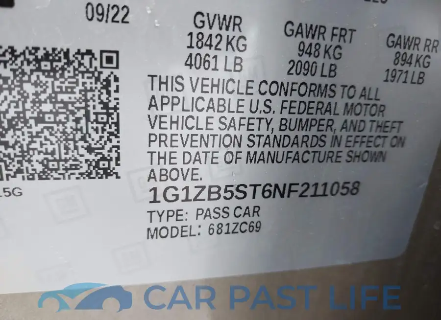 1G1ZB5ST6NF211058# 9