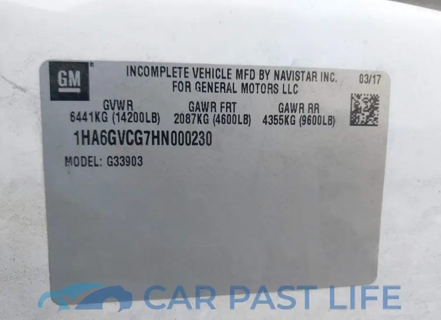 1HA6GVCG7HN000230# 8
