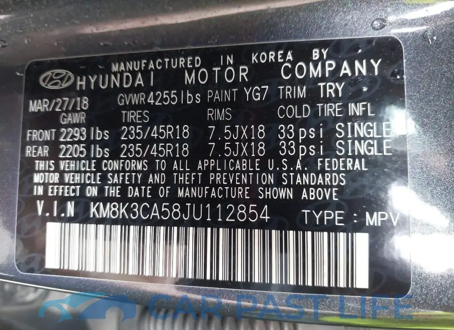 KM8K3CA58JU112854# 9