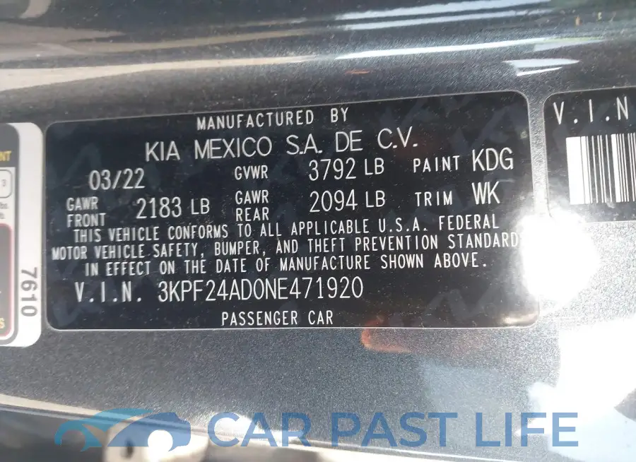 3KPF24AD0NE471920# 9