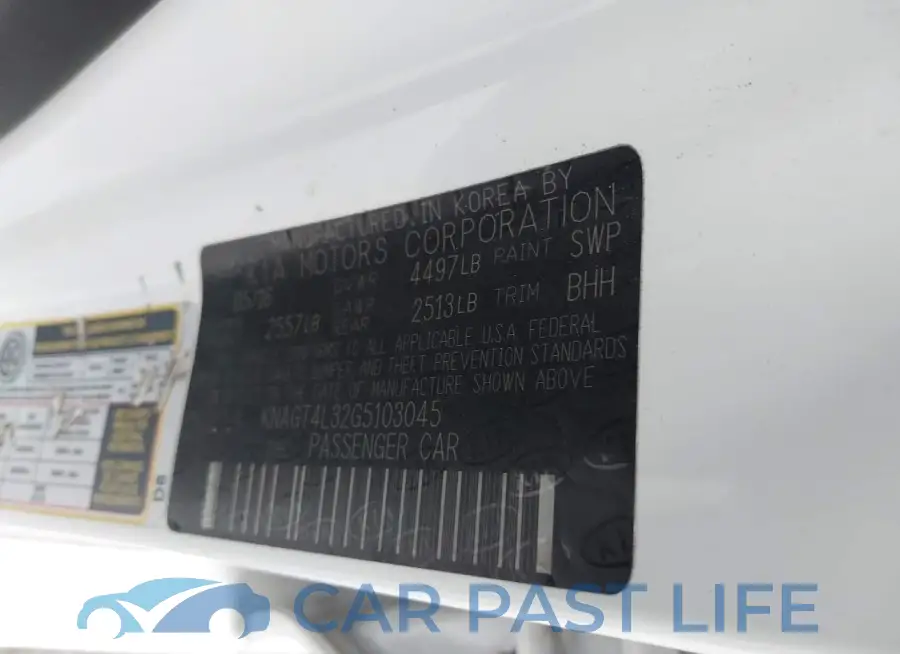 KNAGT4L32G5103045# 9