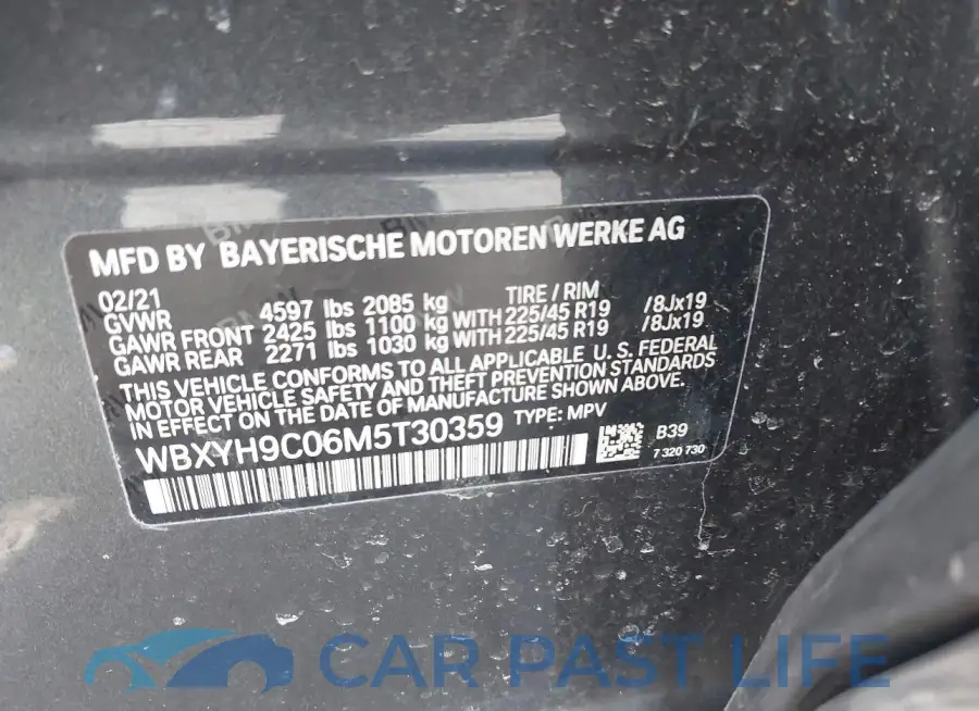 WBXYH9C06M5T30359# 9