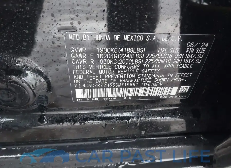 3CZRZ2H53SM715891# 9