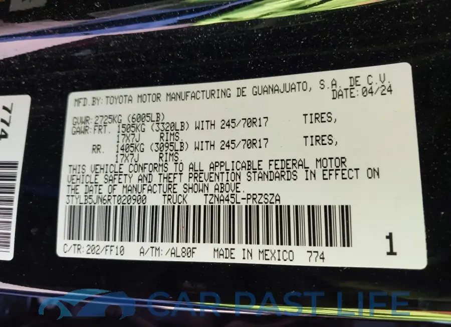 3TYLB5JN6RT020900# 9