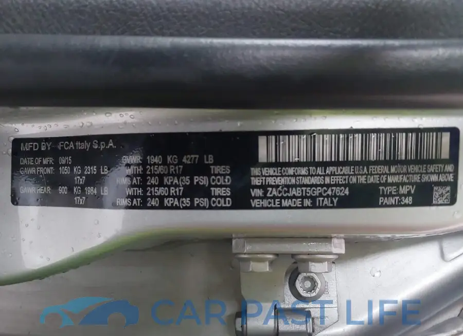 ZACCJABT5GPC47624# 9