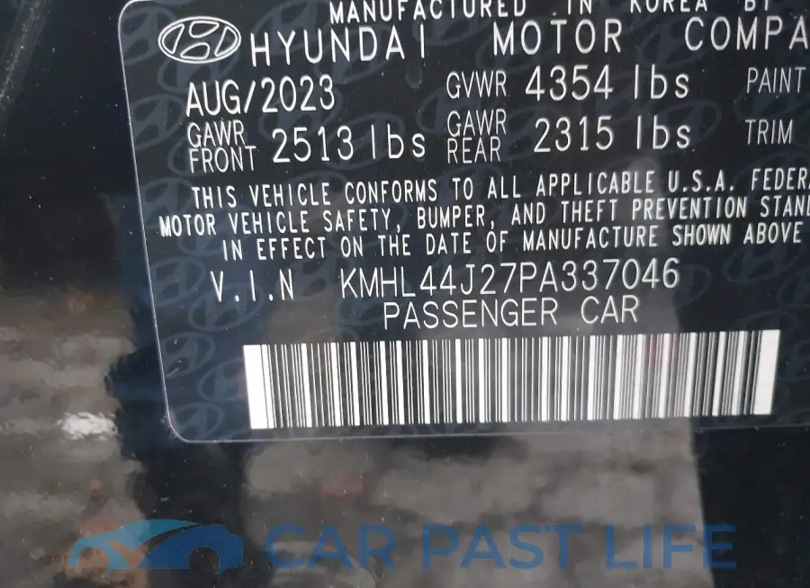 KMHL44J27PA337046# 9
