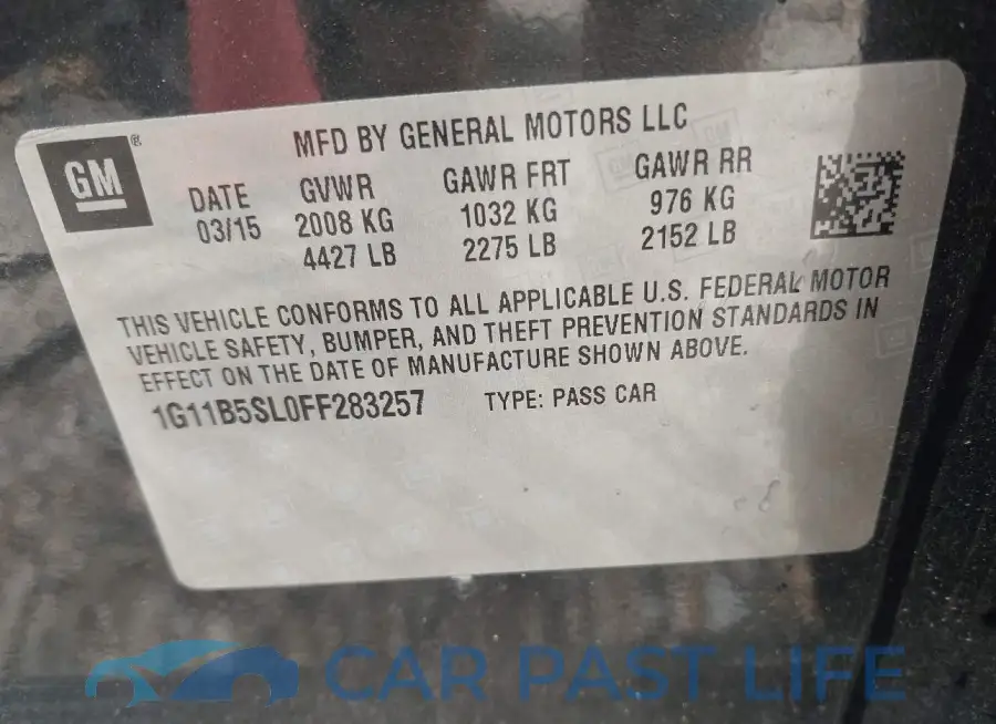 1G11B5SL0FF283257# 9