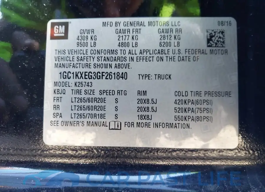 1GC1KXEG3GF261840# 9