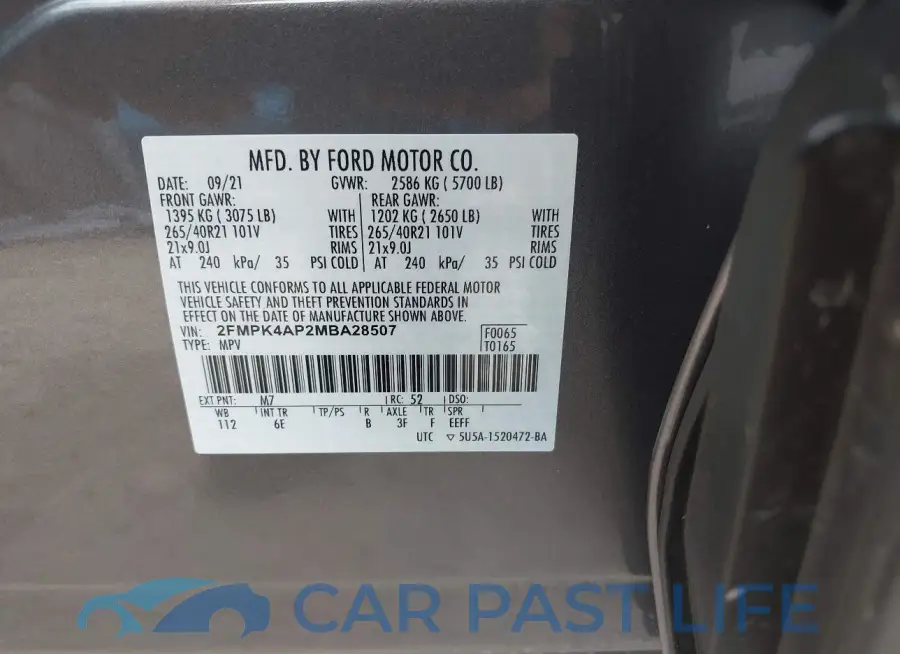 2FMPK4AP2MBA28507# 9