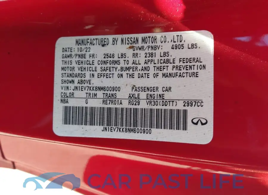 JN1EV7KK8NM600900# 9