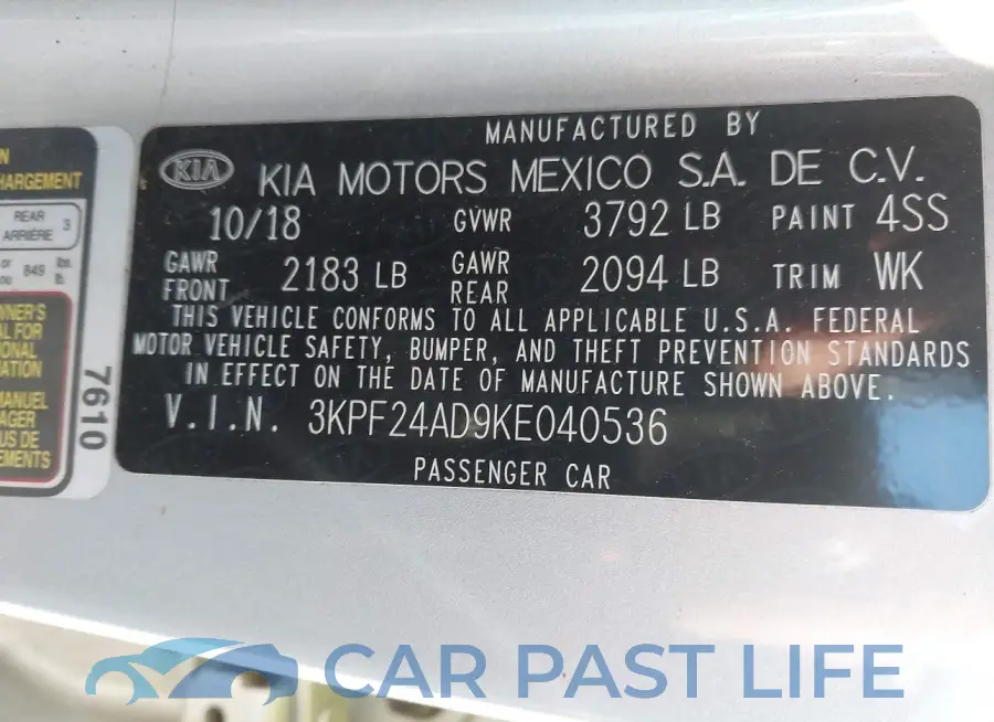 3KPF24AD9KE040536# 9