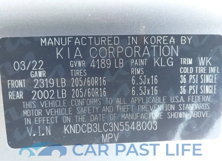 KNDCB3LC3N5548003# 9