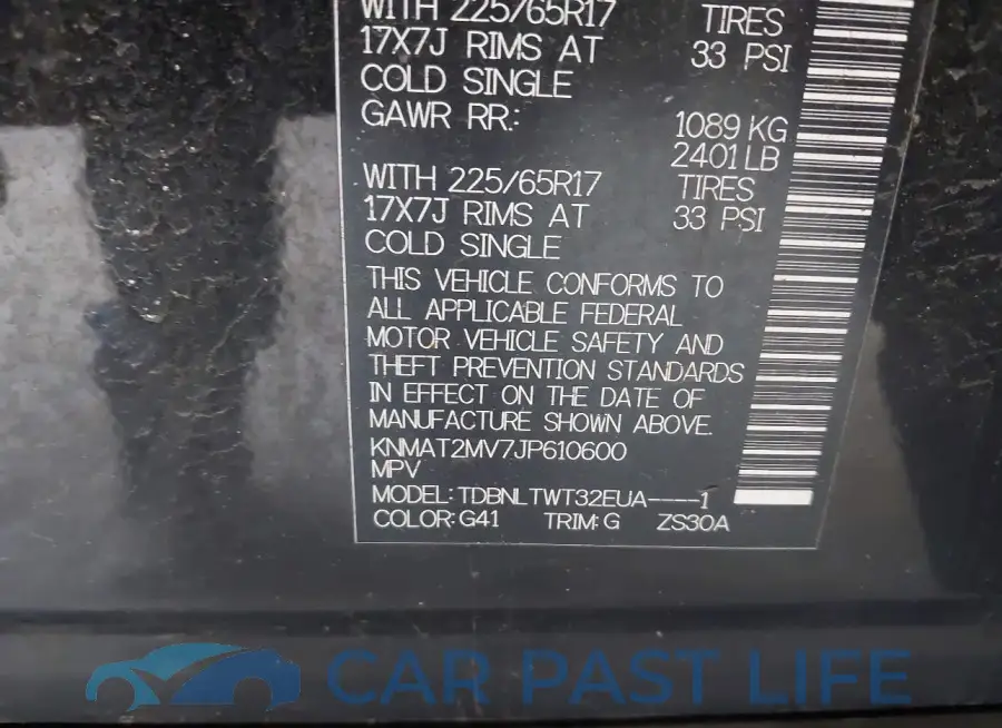KNMAT2MV7JP610600# 9