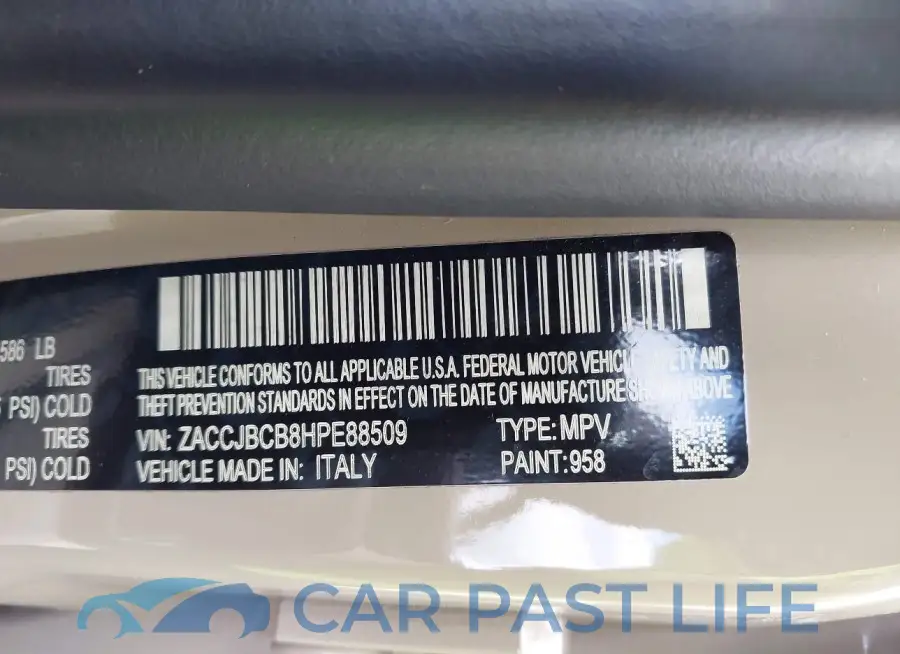 ZACCJBCB8HPE88509# 9