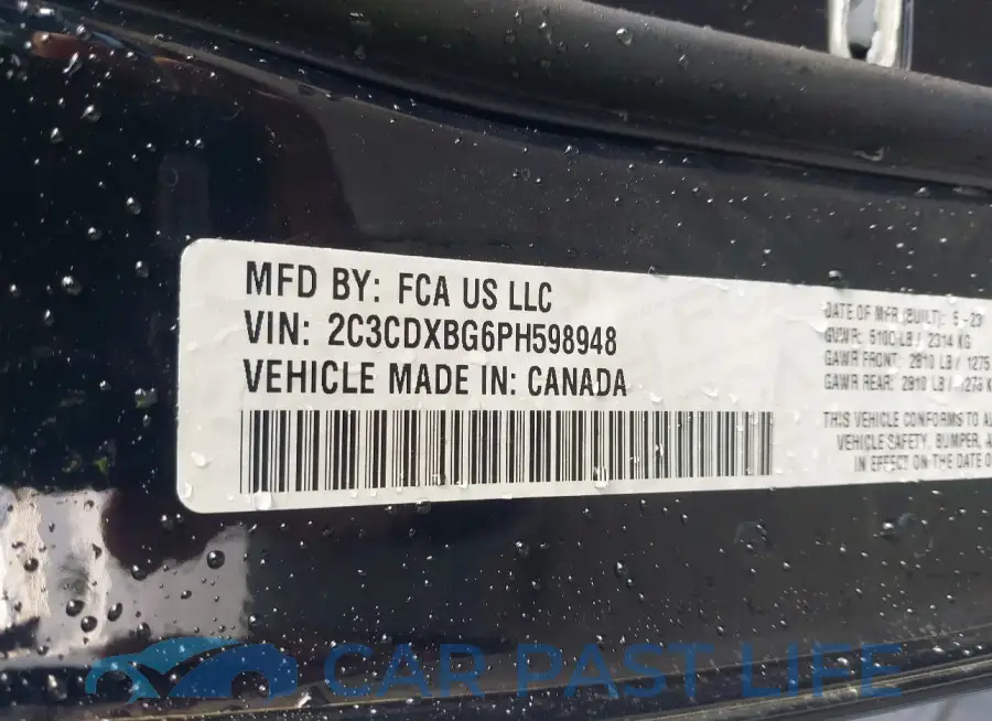 2C3CDXBG6PH598948# 9