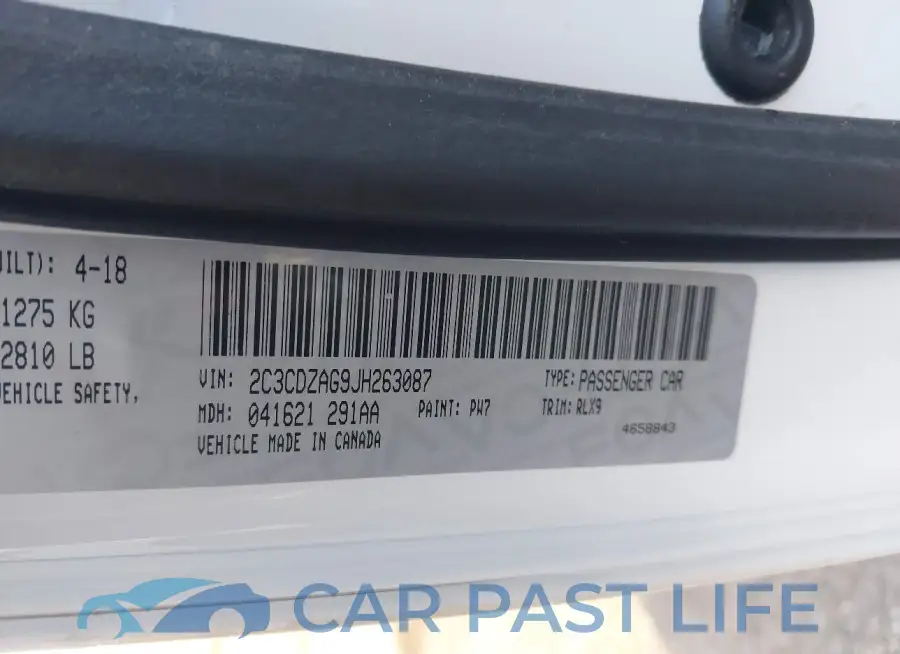 2C3CDZAG9JH263087# 9