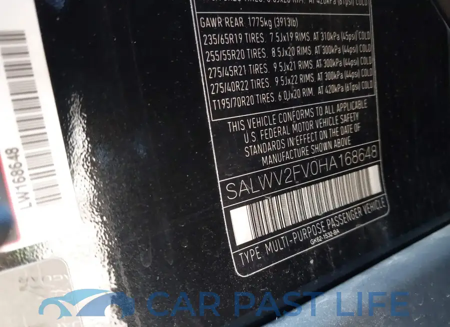 SALWV2FV0HA168648# 9