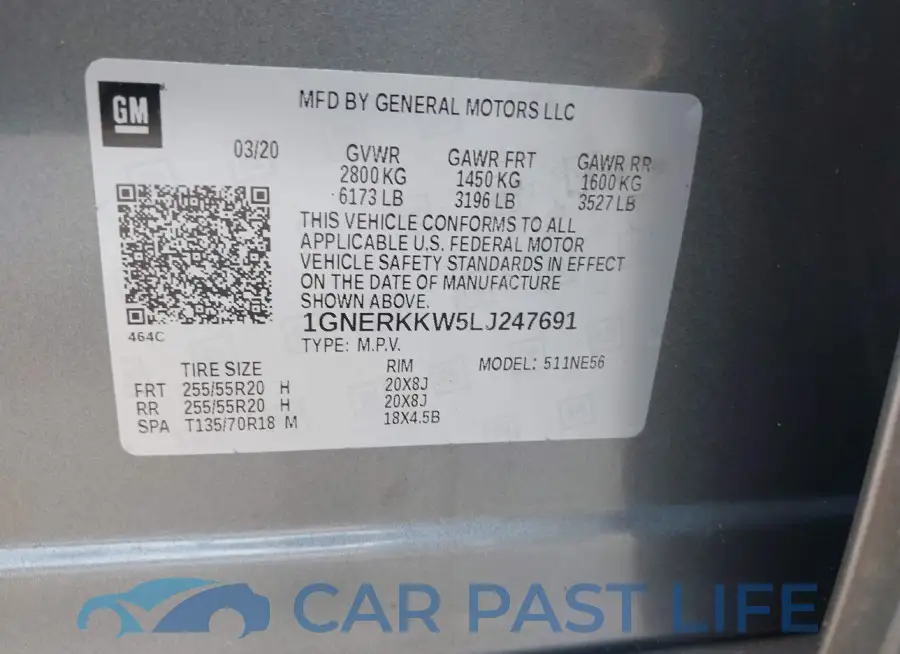 1GNERKKW5LJ247691# 9
