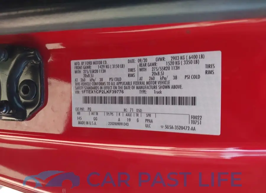 1FTEX1CP2LKF39776# 9
