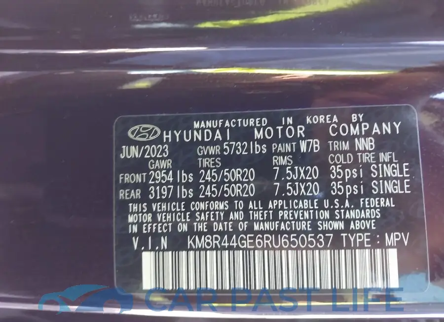 KM8R44GE6RU650537# 9