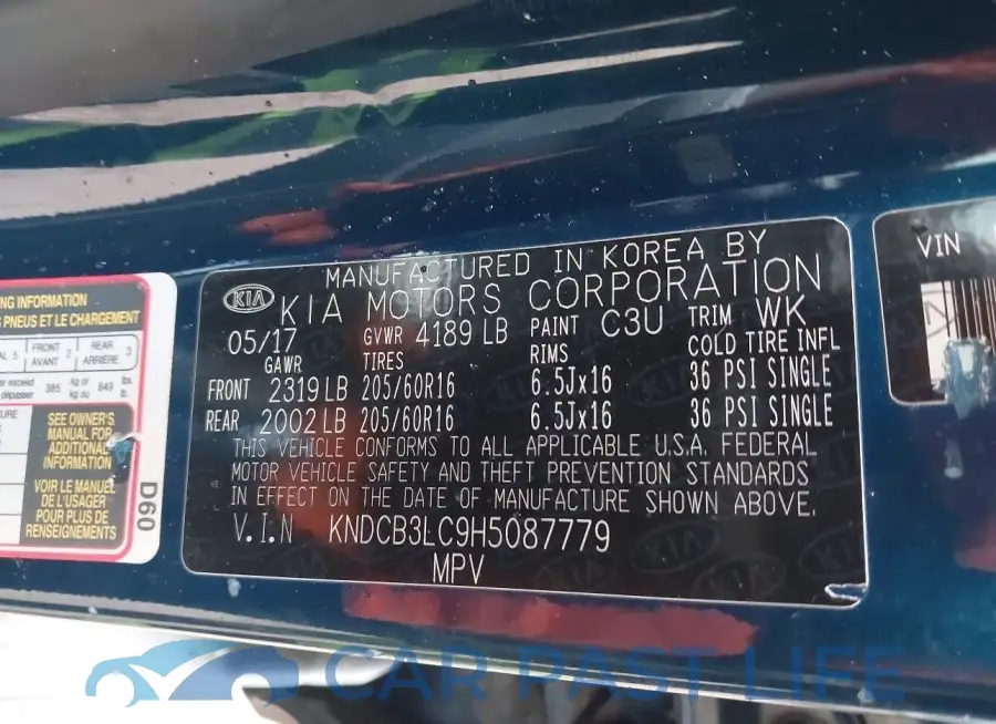 KNDCB3LC9H5087779# 9