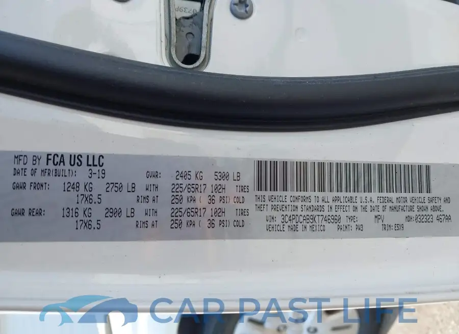 3C4PDCAB9KT746960# 9