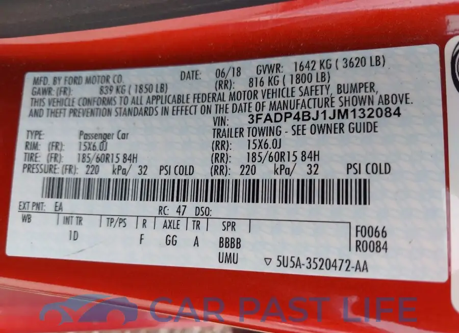3FADP4BJ1JM132084# 9