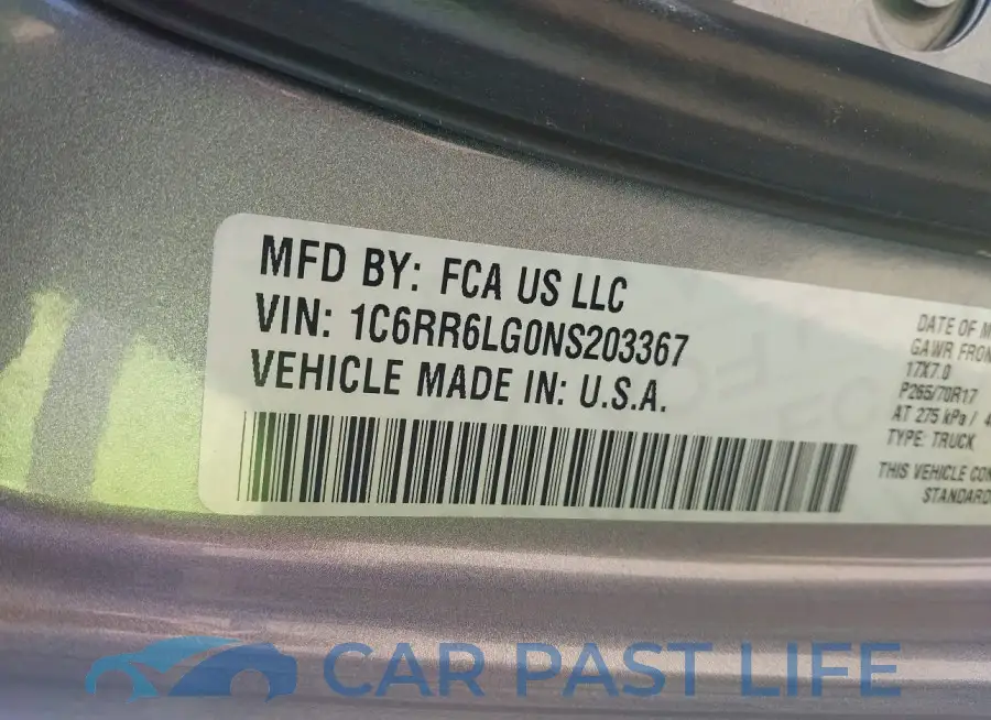 1C6RR6LG0NS203367# 9