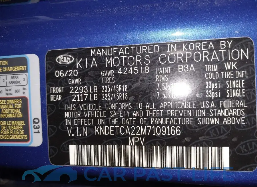 KNDETCA22M7109166# 9