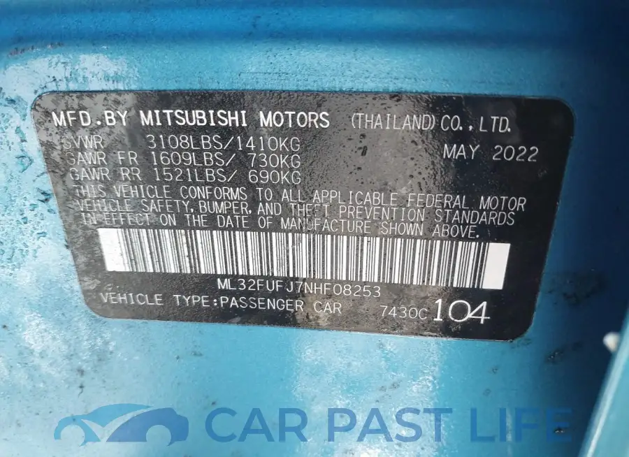 ML32FUFJ7NHF08253# 9