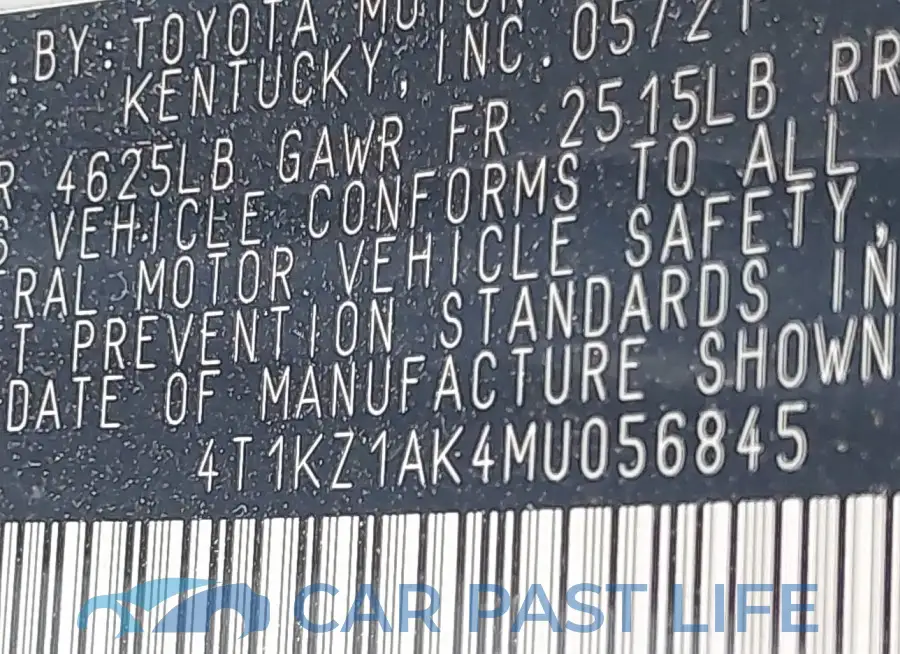 4T1KZ1AK4MU056845# 9