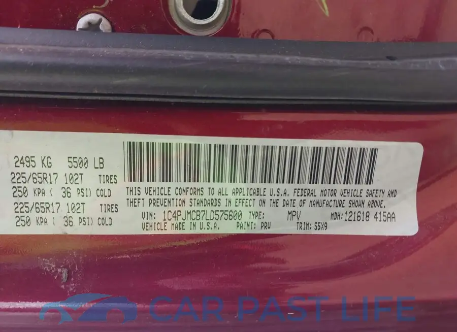 1C4PJMCB7LD575600# 9