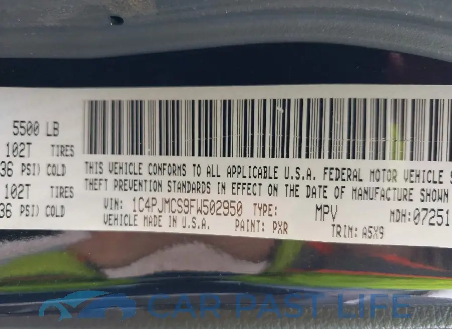 1C4PJMCS9FW502950# 9