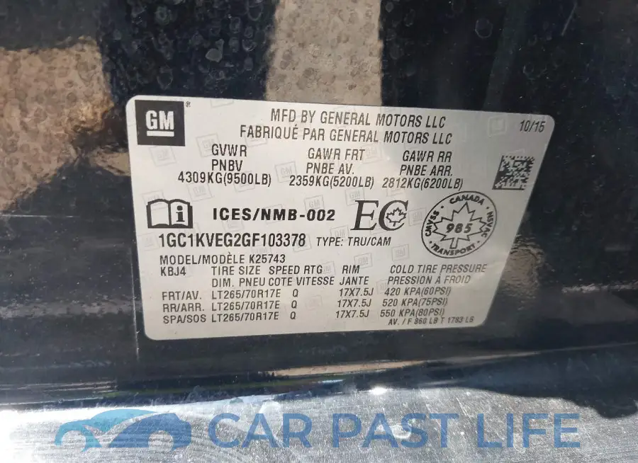 1GC1KVEG2GF103378# 9