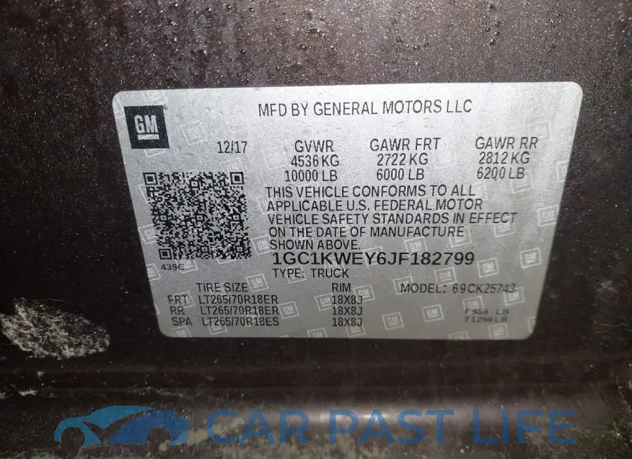 1GC1KWEY6JF182799# 9