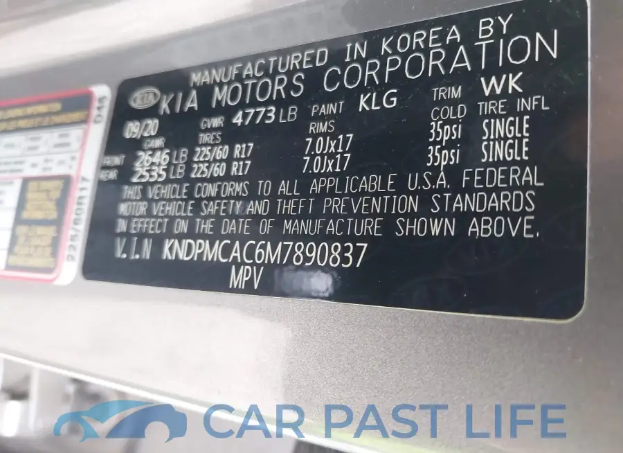 KNDPMCAC6M7890837# 9