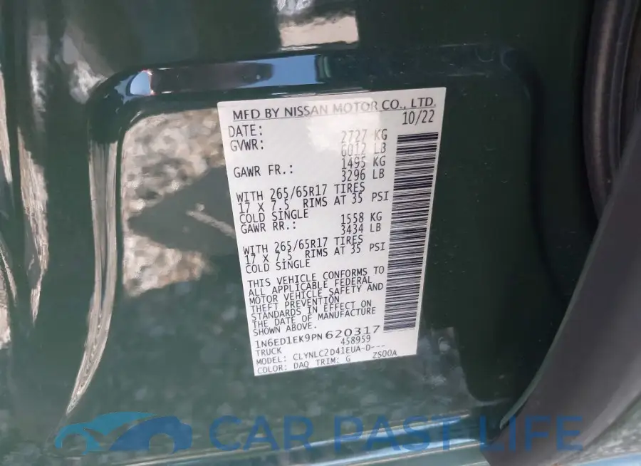 1N6ED1EK9PN620317# 9