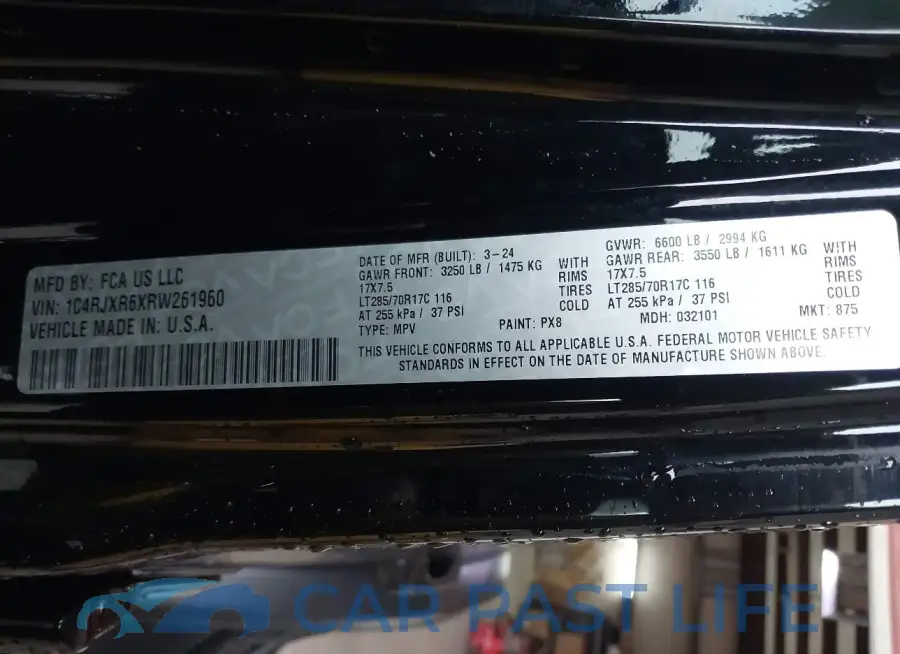 1C4RJXR6XRW261960# 9
