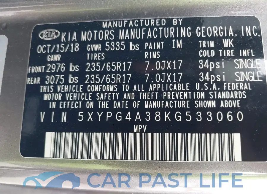 5XYPG4A38KG533060# 9