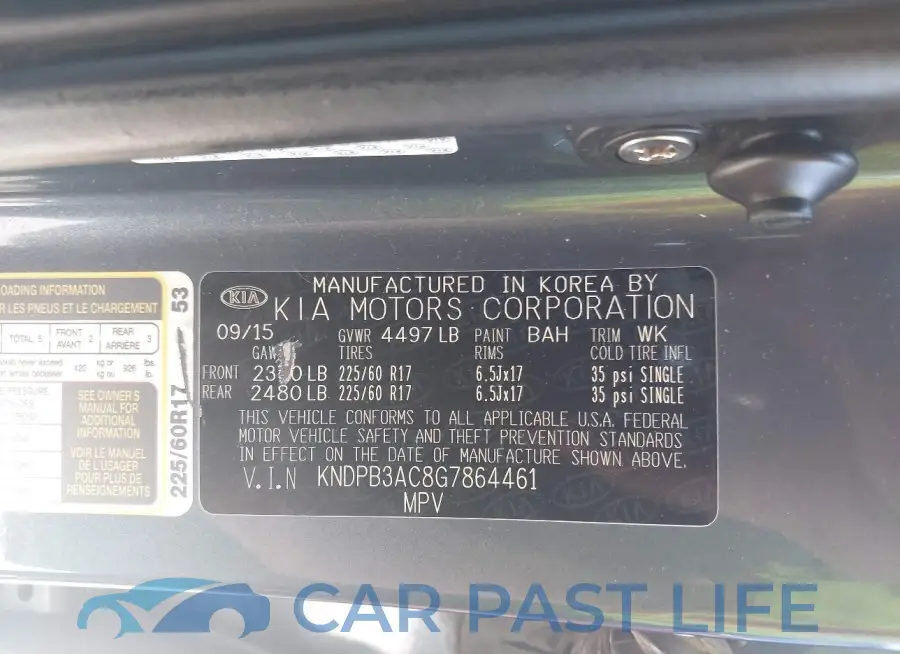 KNDPB3AC8G7864461# 9