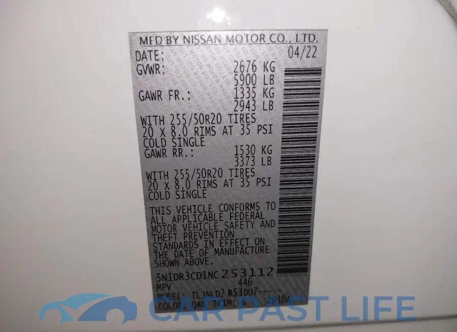 5N1DR3CD1NC253112# 9