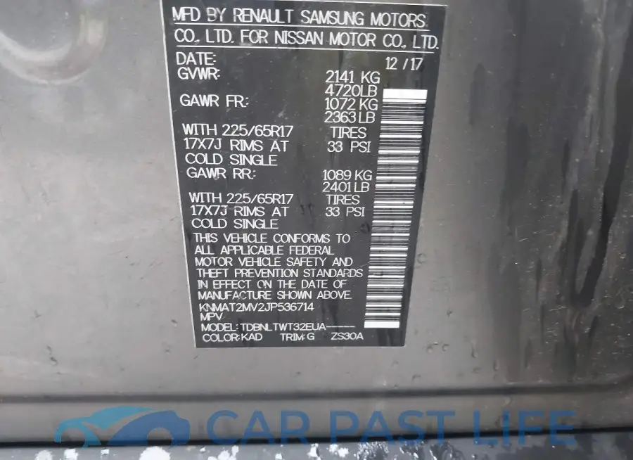 KNMAT2MV2JP536714# 9