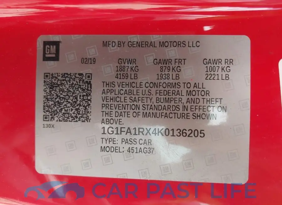 1G1FA1RX4K0136205# 9