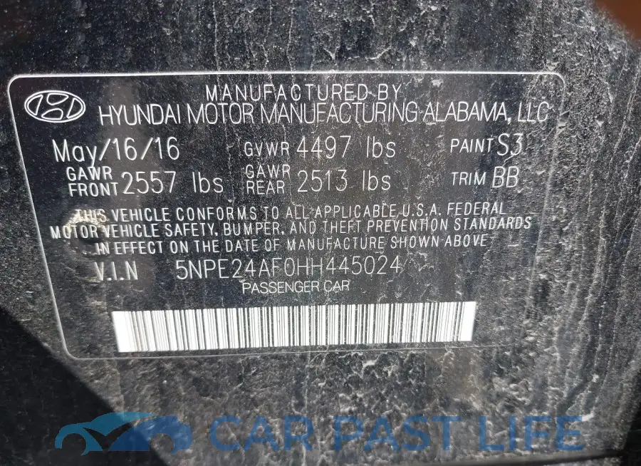 5NPE24AF0HH445024# 9