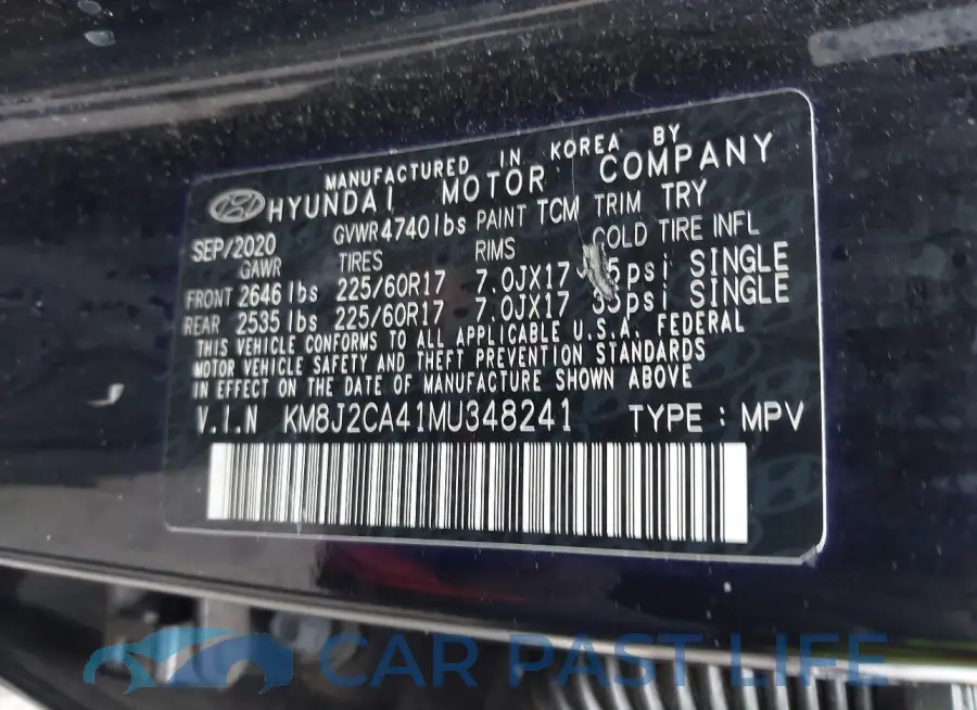 KM8J2CA41MU348241# 9