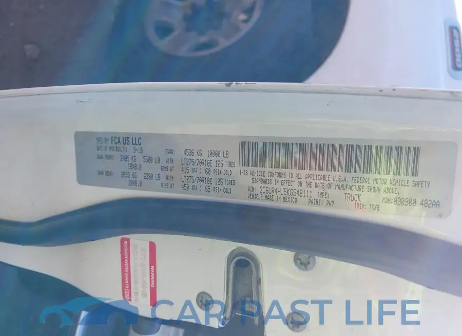 3C6UR4HJ5KG548111# 9