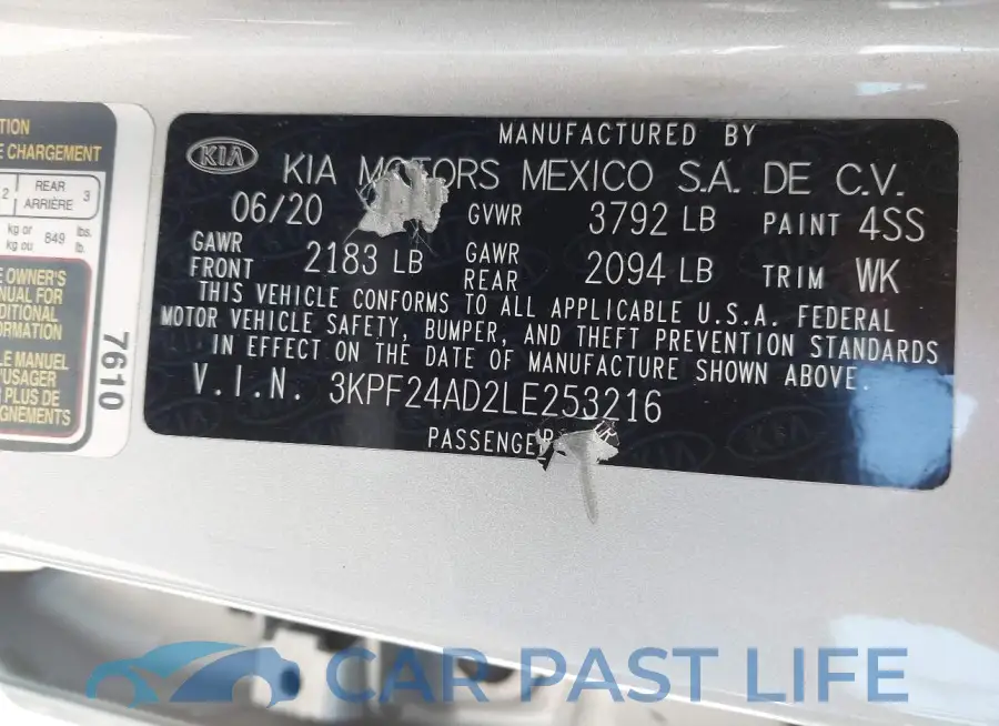 3KPF24AD2LE253216# 9